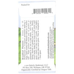 Strictly Medicinal Organic Plantain Broadleaf -Brandt Sales SNV7074 web2