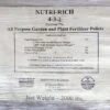 Nutri-Rich 4-3-2 Pellets (2000 Lb Tote) 1 Nutri-Rich 4-3-2 Pellets (2000 Lb Tote) -Brandt Sales nutri rich 4 3 2 pellets 2000 lb tote