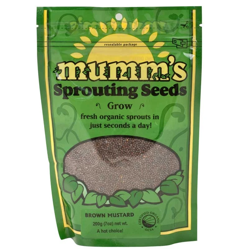 Organic Brown Mustard Sprouting Seeds (7 Oz) 3 Organic Brown Mustard Sprouting Seeds (7 Oz)