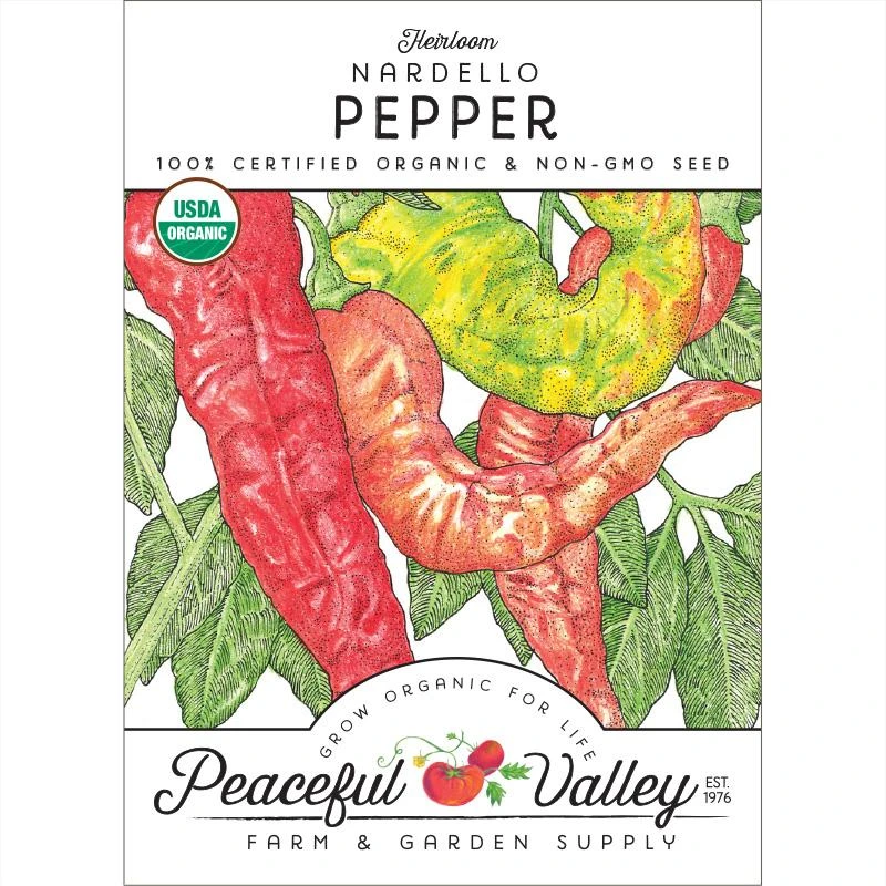 Nardello Sweet Pepper Seeds (Organic) 3 Nardello Sweet Pepper Seeds (Organic)