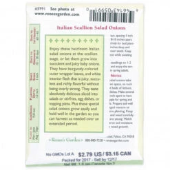 Renee's Garden Onion Scallions Italian (Heirloom) 5 Renee's Garden Onion Scallions Italian (Heirloom) -Brandt Sales snv4241 web2