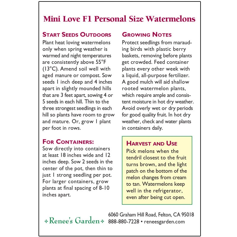 Renee's Garden Watermelon Personal Mini Love 4 Renee's Garden Watermelon Personal Mini Love - Image 2