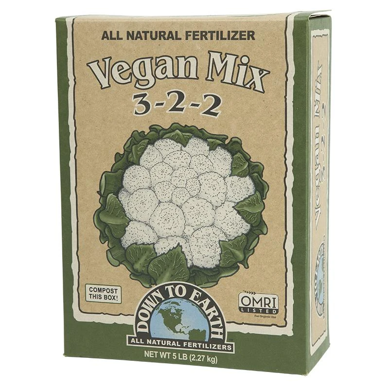 Vegan Mix 3-2-2 Fertilizer (5 Lb Box) 3 Vegan Mix 3-2-2 Fertilizer (5 Lb Box)